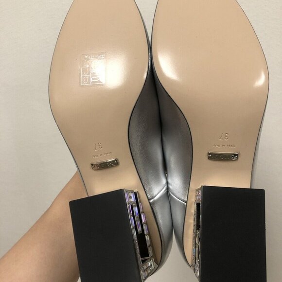 Gucci AMBER Crystal G Block Heel Madelyn Marmont Mary Jane Pump 37/37.5/38.5 - Picture 11 of 12